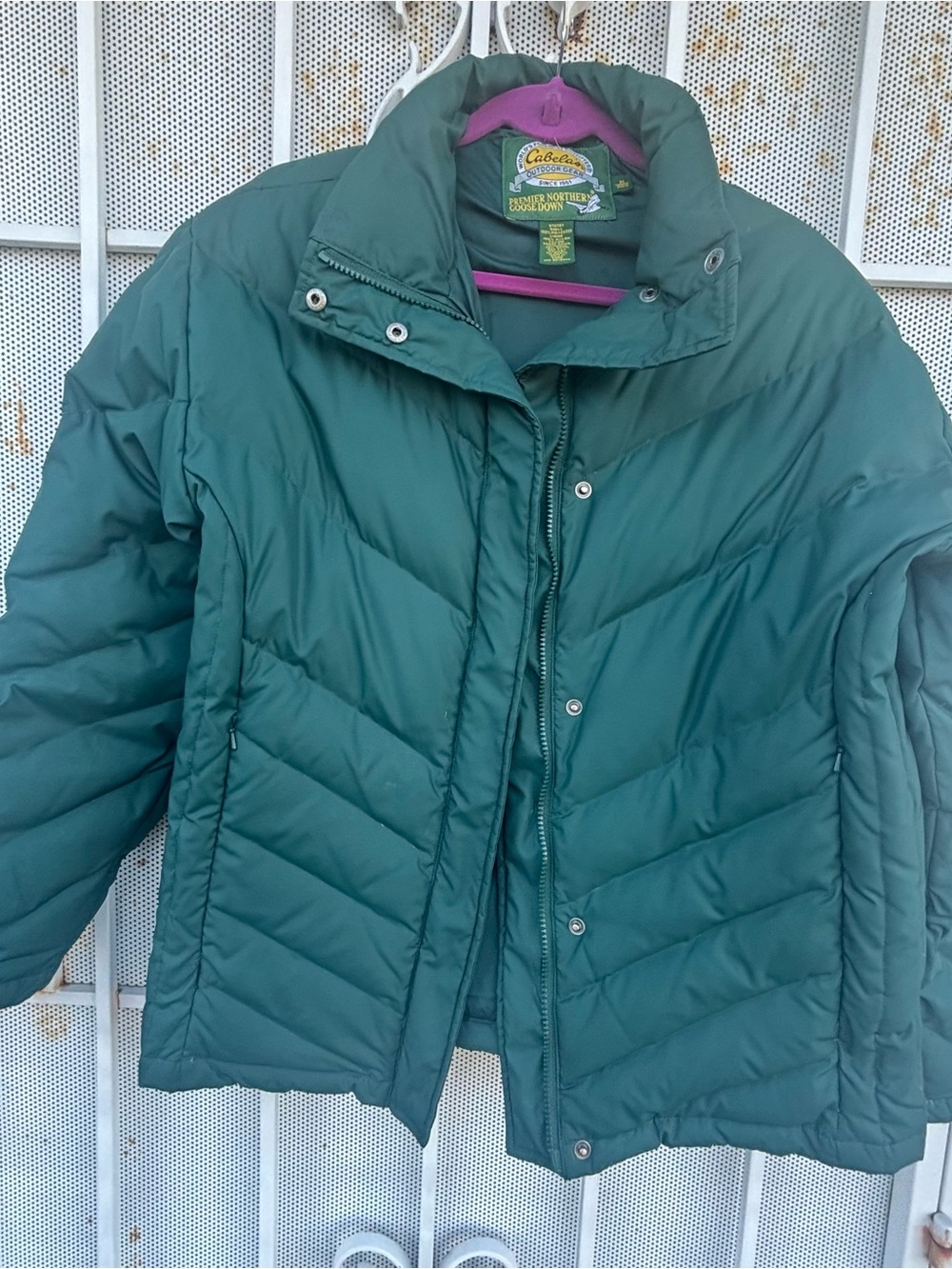 Cabela's Dark Green Quilted Women's Puffer Coat